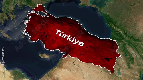 Map of turkiye showing population density with cities highlighted