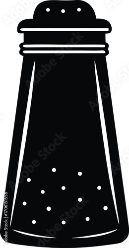 salt shaker silhouette vector illustration
