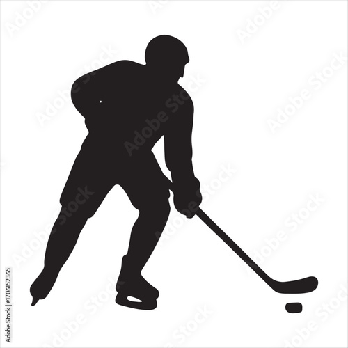 hockey player silhouette vector