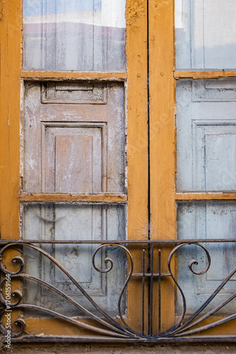 old wooden door and window