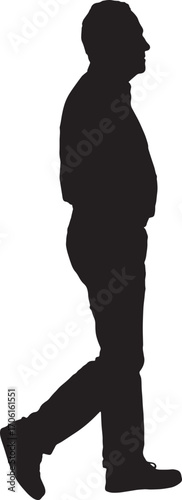 vector,silhouette of a man walking