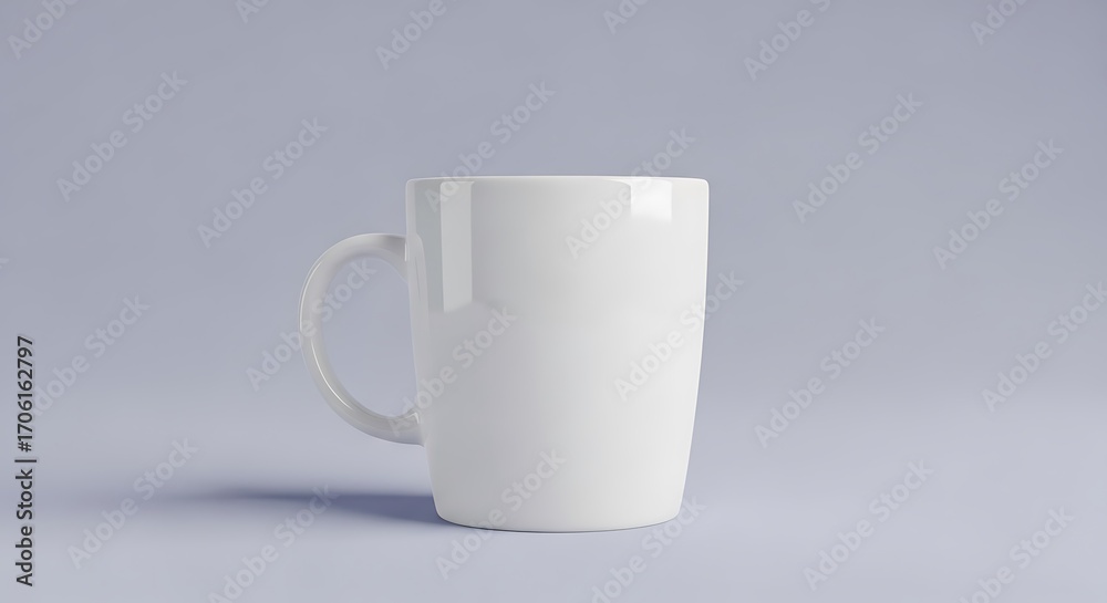 Fototapeta premium Plain white ceramic mug isolated on white background