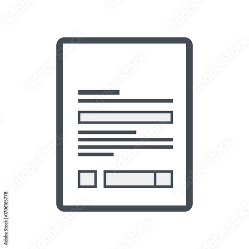 Clean, minimalist document layout featuring text and a simple table on a white background