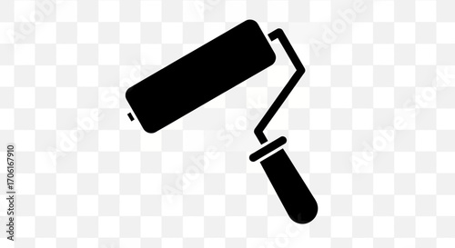 Paint roller tool applying color on wall during home renovation project, creating fresh and modern look, symbolizing creativity and improvement.
