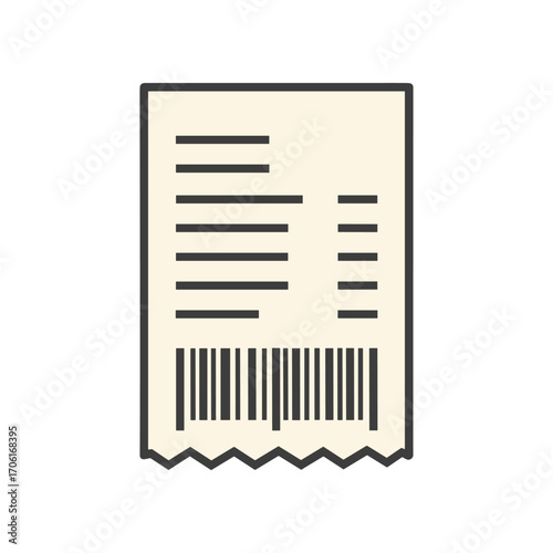 Detailed receipt showcasing various purchased items with a barcode at the bottom
