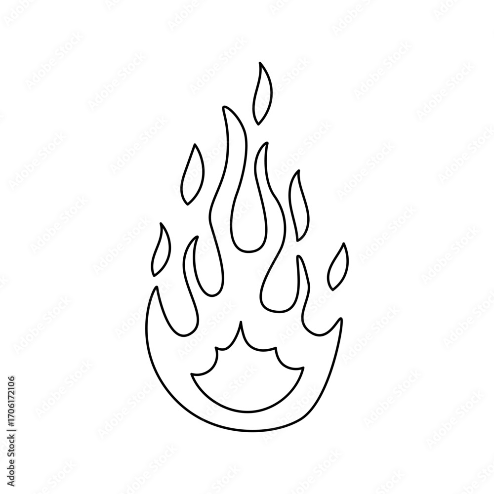 custom made wallpaper toronto digitalMinimalistic Abstract Flame Design With Bold Lines and Artistic Elements