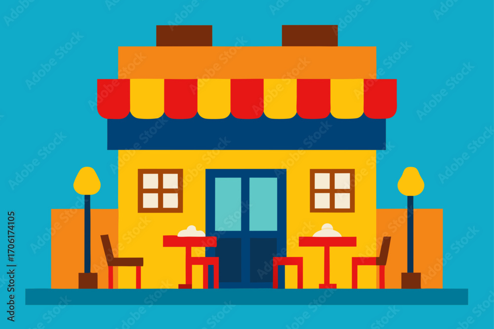 Naklejka premium illustration of a house with a window