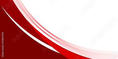 Modern red banner background. Graphic design banner pattern background template with dynamic wave shapes. Vector