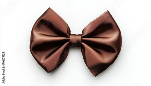 White Background With A Brown Bow Tie - The Perfect Accessory For A Polished And Stylish Look. Adds A Touch Of Sophistication.