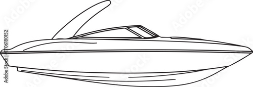 boat silhouette on white background