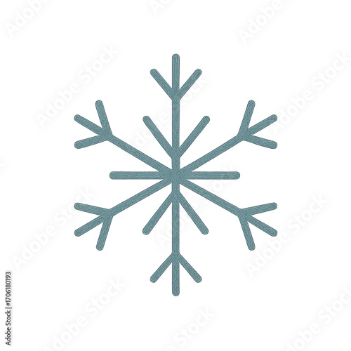 Minimalistische Schneeflocken-Illustration – winterliches Symbol für Weihnachten und Dekoration