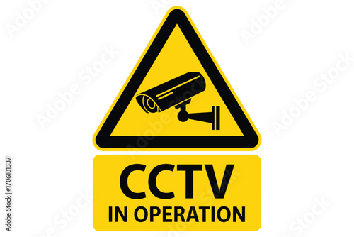 Warning sign indicating cctv surveillance in operation
