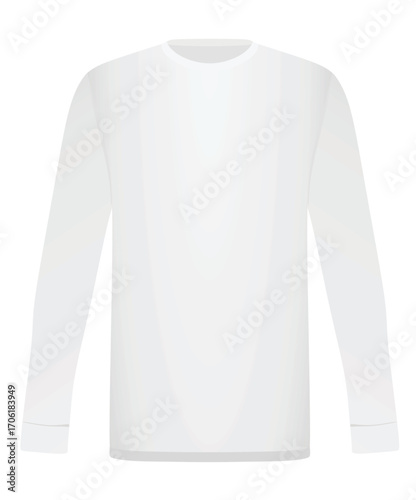 White fit t shirt short sleeves. vector illustration