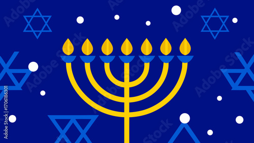 star of david and menorah