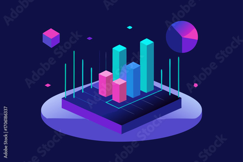 vector illustration of a pie chart