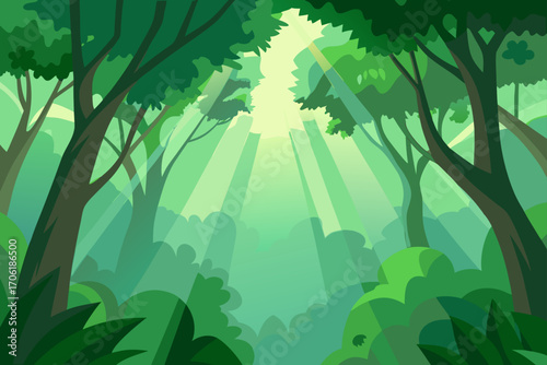 green forest background