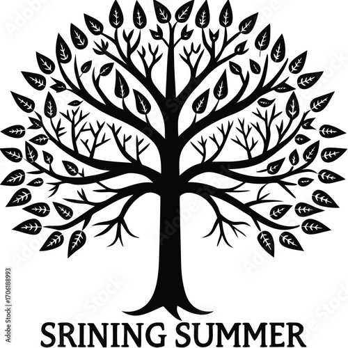 four seasons tree of life depicting spring summer autumn