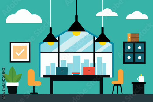 vector illustration of a cafe