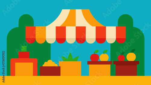 vector illustration of a shop window