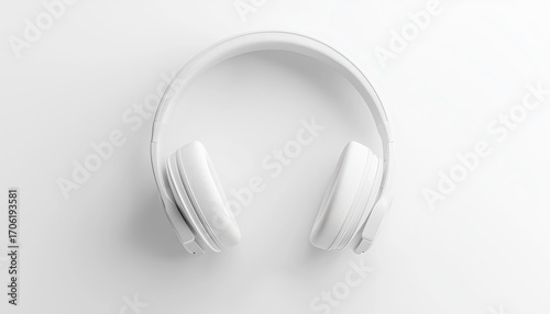 Close-Up View Of White Headphones In Detail Shows Intricate Design And Features For Enhanced Listening Experience.