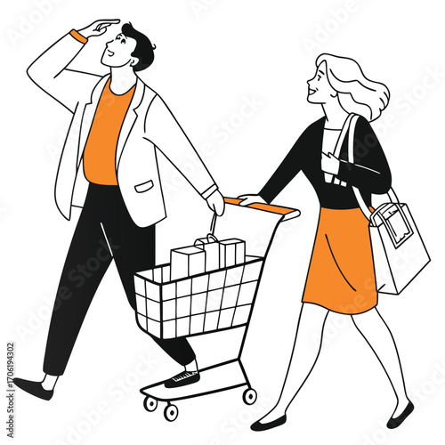 Vector illustration of sketch of a group of people dancing energetically in a lively and joyful manner, capturing movement and expression