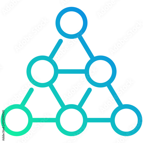 organizational gradient line icon