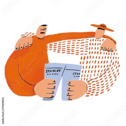 man holding a newspaper