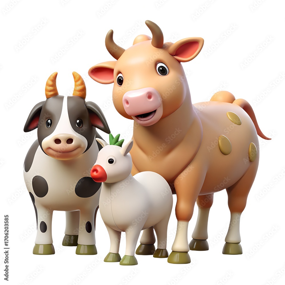 Fototapeta premium funny cow cartoon