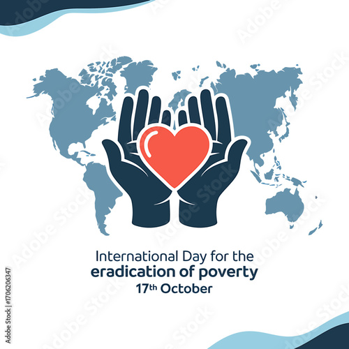 International Day for the Eradication of Poverty Global Support and Compassion October 17th Illustration