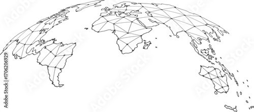 world vector  map on a white