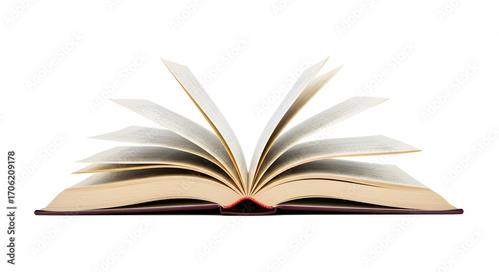 Fototapeta premium An Open Book with Pages Displayed