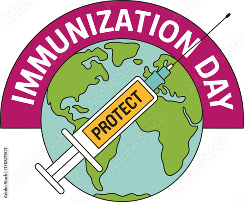 Global immunization protects the world with vaccination.