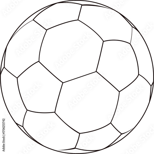 soccer ball, Football isolated on white Background, leather soccer ball, Soccer ball illustration for the web 