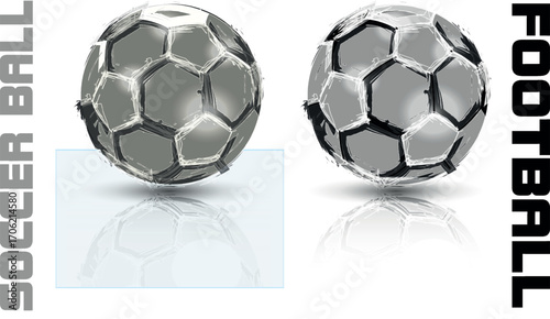 soccer ball, Football isolated on white Background, leather soccer ball, Soccer ball illustration for the web 