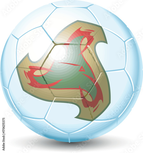 soccer ball, Football isolated on white Background, leather soccer ball, Soccer ball illustration for the web 