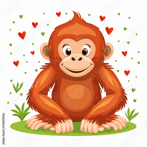 Niedliches Orang Utan Baby