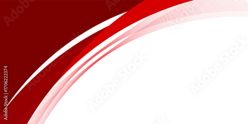 Modern red banner background. Graphic design banner pattern background template with dynamic wave shapes.
