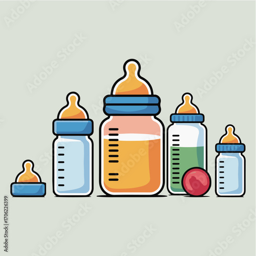 baby feeder bottle vector illustration
