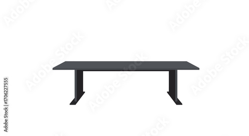 Modern minimalist black office desk with sleek design