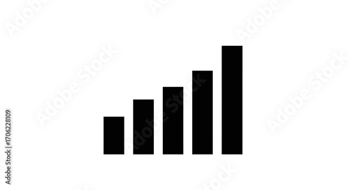 Minimalist black signal bars on white background Free Download Minimalist black signal bars on white background - GFXLoad