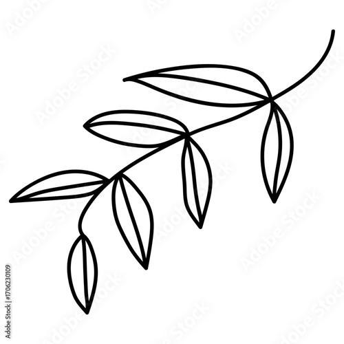Cute single hand drawn autumn elements. Doodle vector illustration for wedding design, logo and greeting card.