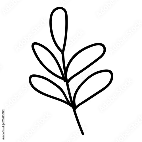 Cute single hand drawn autumn elements. Doodle vector illustration for wedding design, logo and greeting card.