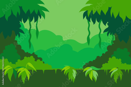 vector illustration of a tropical forest