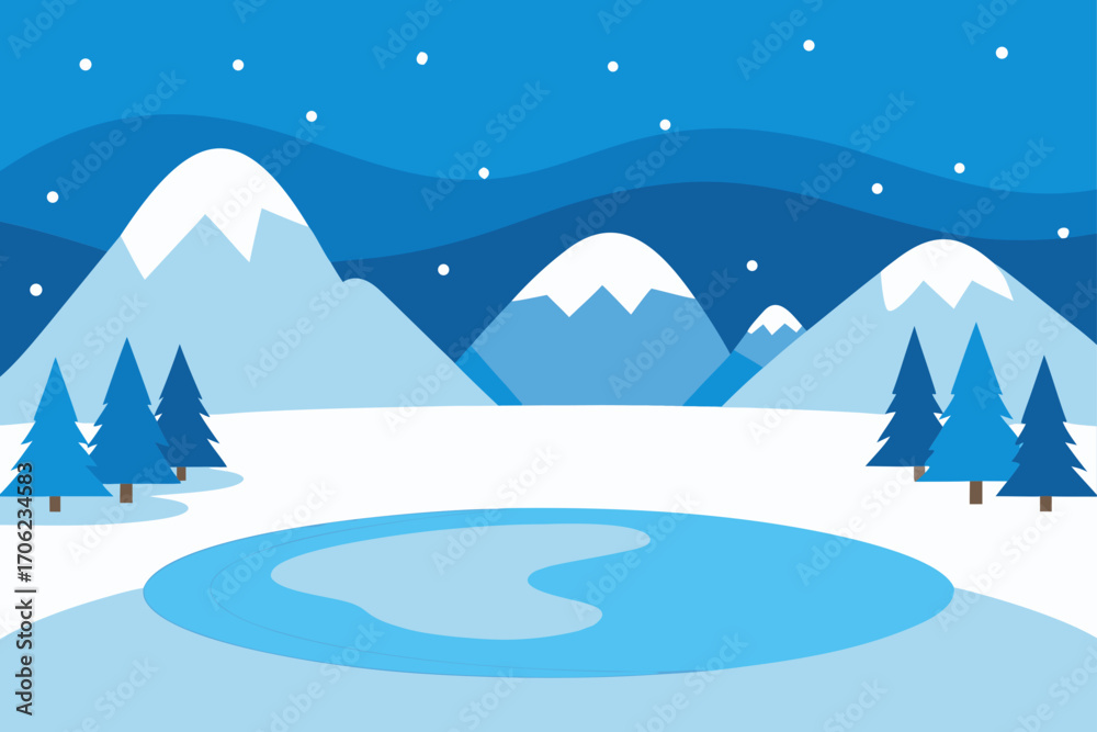 Fototapeta premium winter mountain landscape