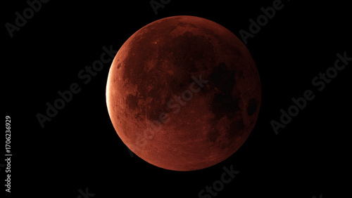 Bild auf Leinwand Photo of the moon during a total lunar eclipse.