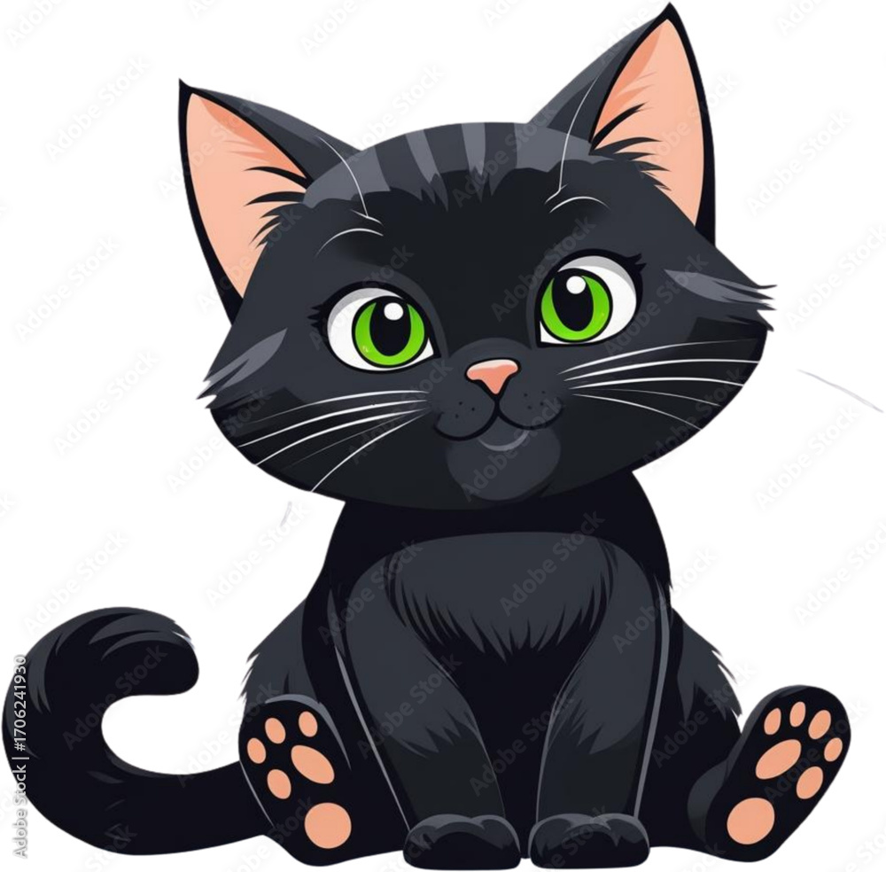 Obraz premium 귀여운 검은 고양이