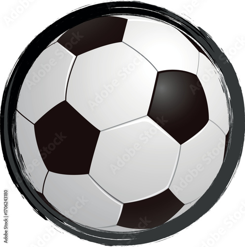 soccer ball, Football isolated on white Background, A cartoon black and white soccer ball, leather soccer ball, Soccer ball illustration for the web, Vector Design