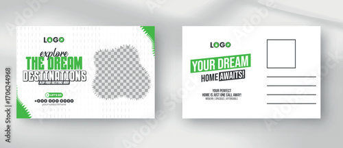 Dream Vacation Postcard & Real Estate Promotion Template 
