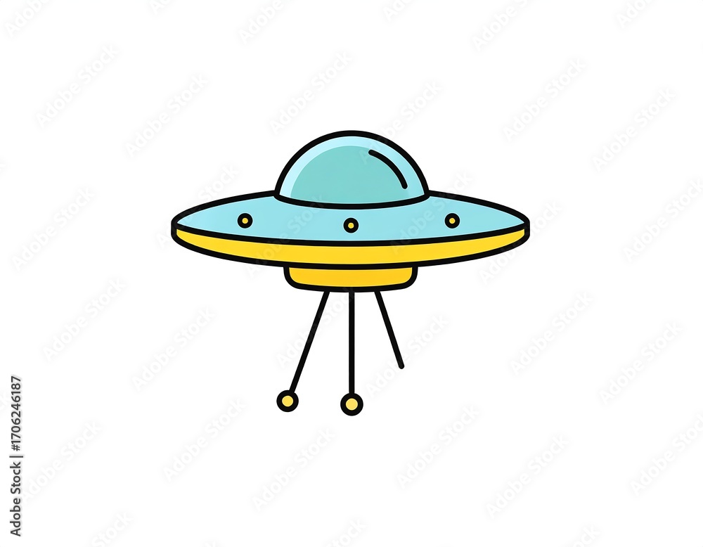 Fototapeta premium Simple illustration of a UFO