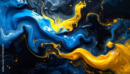 Abstract swirling paint colors